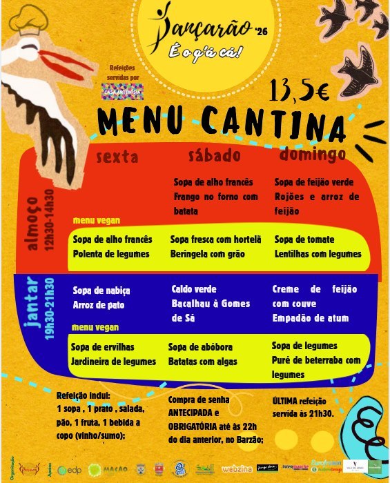 Menu Cantina 2026